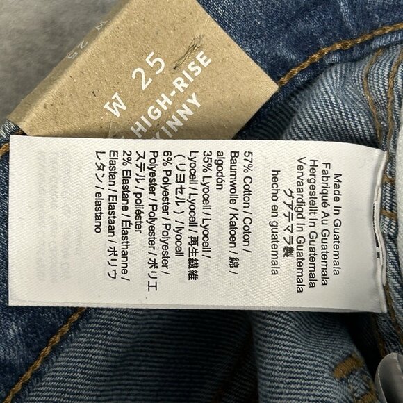 Madewell Size 25 10” High Rise Skinny Dewitt Wash Edition Button Front MA981 - Picture 11 of 13
